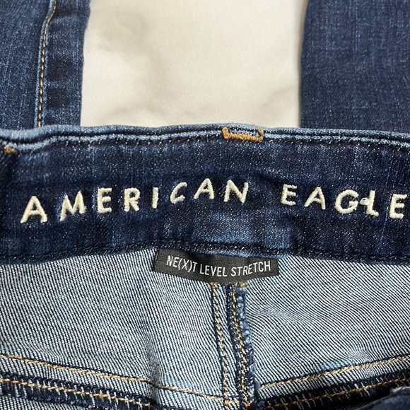 American Eagle NE(X)T Level Stretch Curvy Super High Rise Dark Wash Jegging 00 - Picture 4 of 6